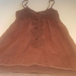 Crochet baby doll spaghetti strap top small